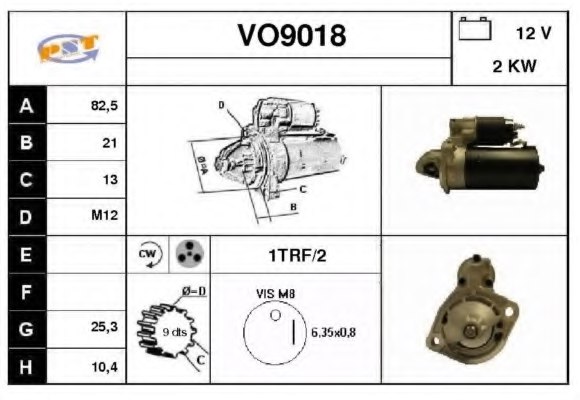 SNRA VO9018 Starter